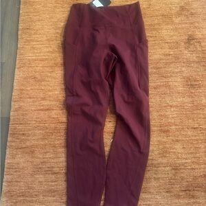 Fabletics Burgundy High-Waisted Leggings